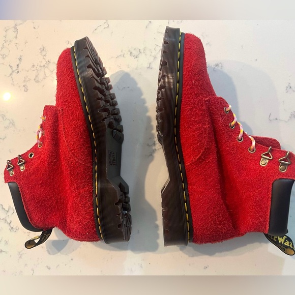 Dr.Martens  Men’s 939 Ben Suede Red Padded Collar Lace Up Boots New - Picture 7 of 16